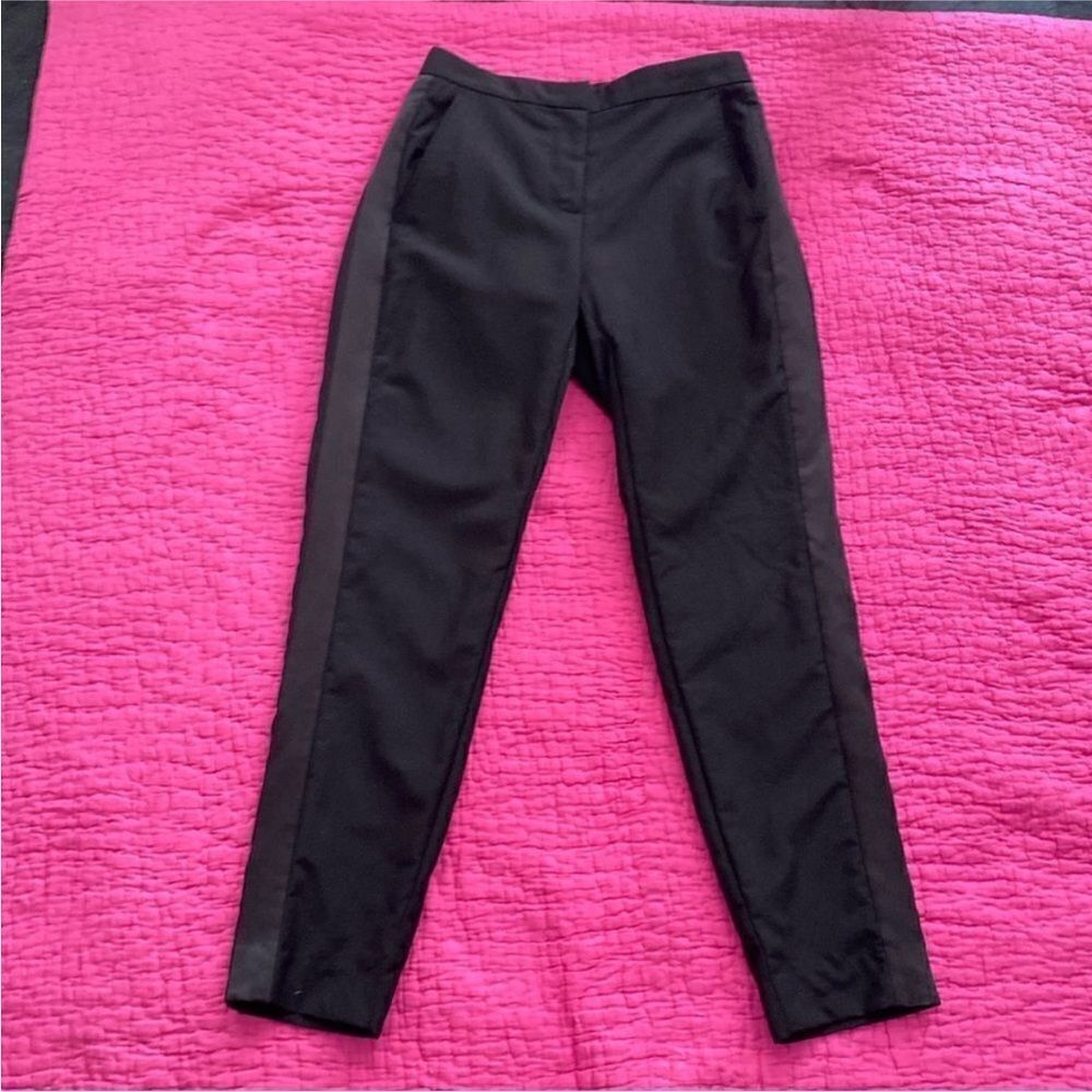 Burberry Black Straight Leg  tux Pants, US4